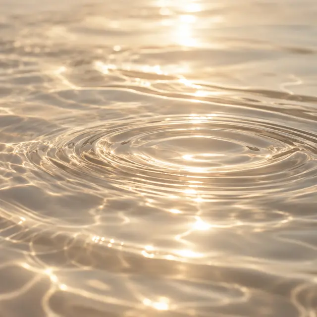 Reflets de lumière sur une eau calme